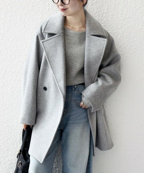 SHIPS / シップス その他アウター | 【WEB限定】SHIPS any: ウール コクーン テーラード ショート コート 25AW | 詳細11