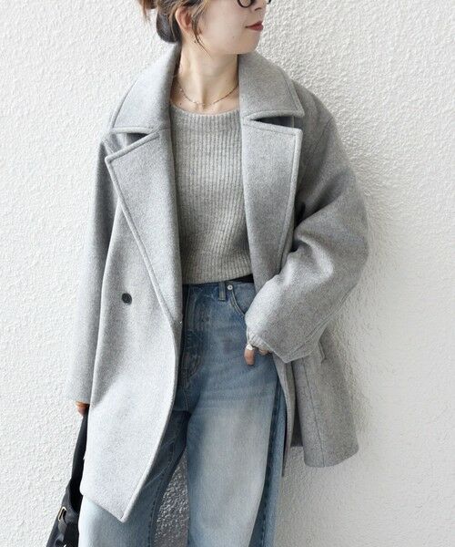 SHIPS / シップス その他アウター | 【WEB限定】SHIPS any: ウール コクーン テーラード ショート コート 25AW | 詳細12