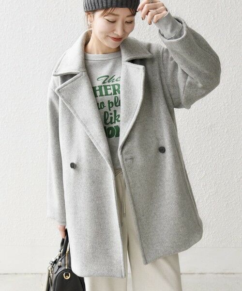 SHIPS / シップス その他アウター | 【WEB限定】SHIPS any: ウール コクーン テーラード ショート コート 25AW | 詳細3