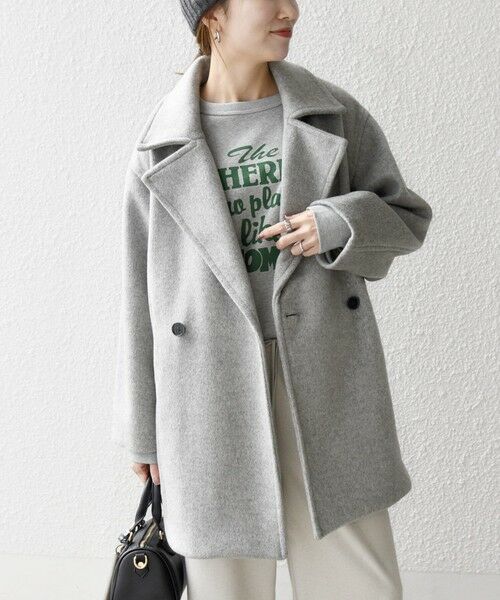 SHIPS / シップス その他アウター | 【WEB限定】SHIPS any: ウール コクーン テーラード ショート コート 25AW | 詳細4