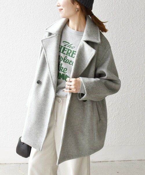 SHIPS / シップス その他アウター | 【WEB限定】SHIPS any: ウール コクーン テーラード ショート コート 25AW | 詳細7