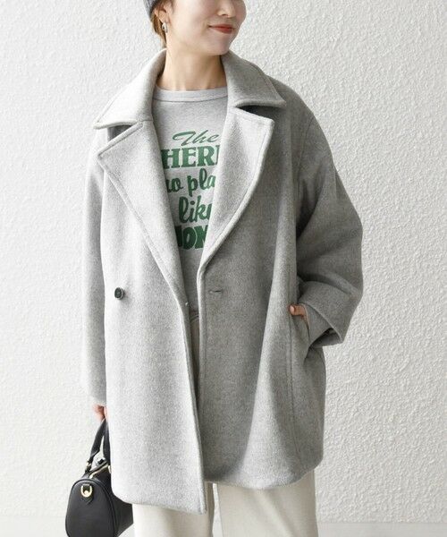 SHIPS / シップス その他アウター | 【WEB限定】SHIPS any: ウール コクーン テーラード ショート コート 25AW | 詳細8