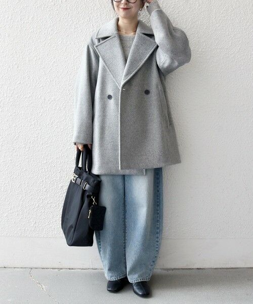 SHIPS / シップス その他アウター | 【WEB限定】SHIPS any: ウール コクーン テーラード ショート コート 25AW | 詳細9