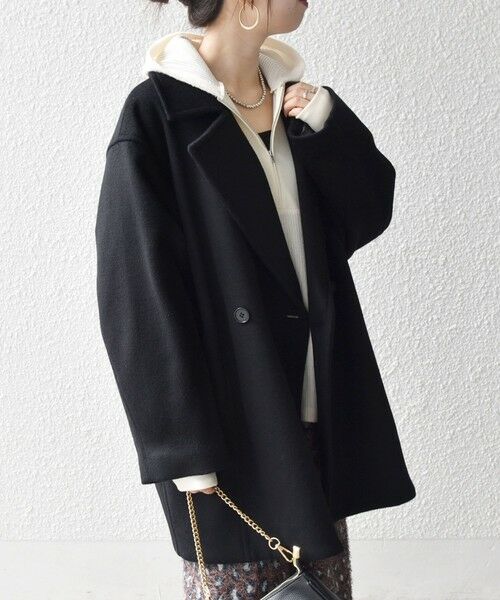 SHIPS / シップス その他アウター | 【WEB限定】SHIPS any: ウール コクーン テーラード ショート コート 25AW | 詳細26