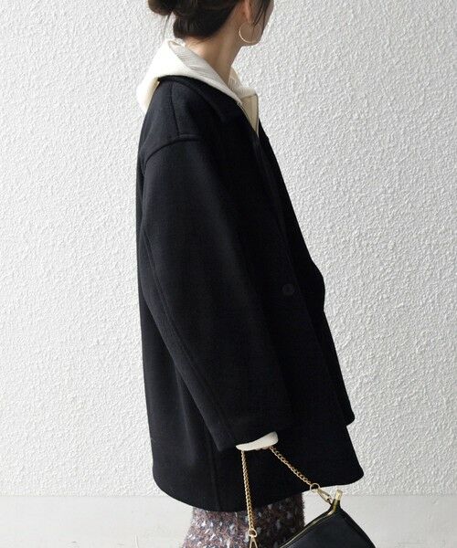 SHIPS / シップス その他アウター | 【WEB限定】SHIPS any: ウール コクーン テーラード ショート コート 25AW | 詳細27