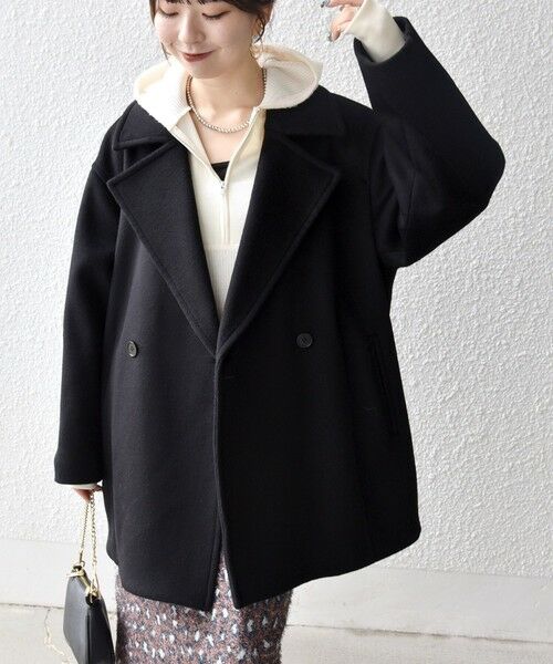 SHIPS / シップス その他アウター | 【WEB限定】SHIPS any: ウール コクーン テーラード ショート コート 25AW | 詳細29