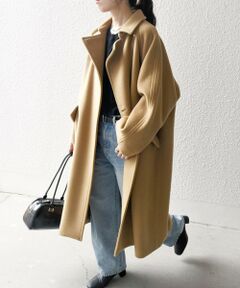 【WEB限定】SHIPS any: バルマカーン コクーン コート 24FW