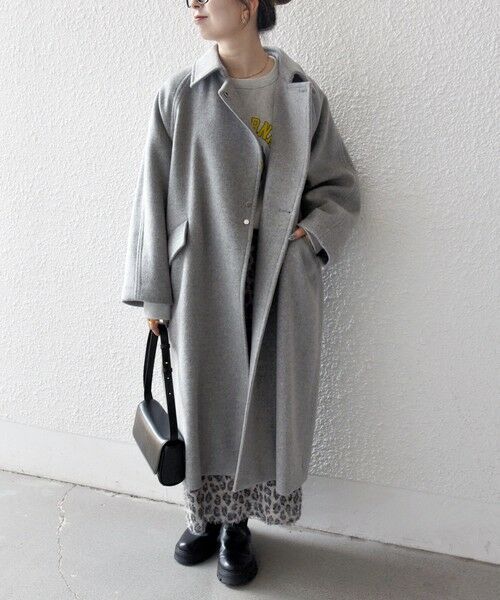 SHIPS / シップス ステンカラーコート | 【WEB限定】SHIPS any: バルマカーン コクーン コート 25AW | 詳細1