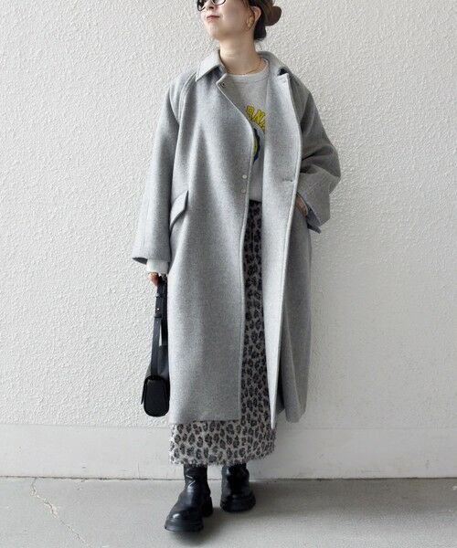 SHIPS / シップス ステンカラーコート | 【WEB限定】SHIPS any: バルマカーン コクーン コート 25AW | 詳細2