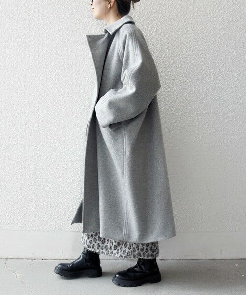 SHIPS / シップス ステンカラーコート | 【WEB限定】SHIPS any: バルマカーン コクーン コート 25AW | 詳細4