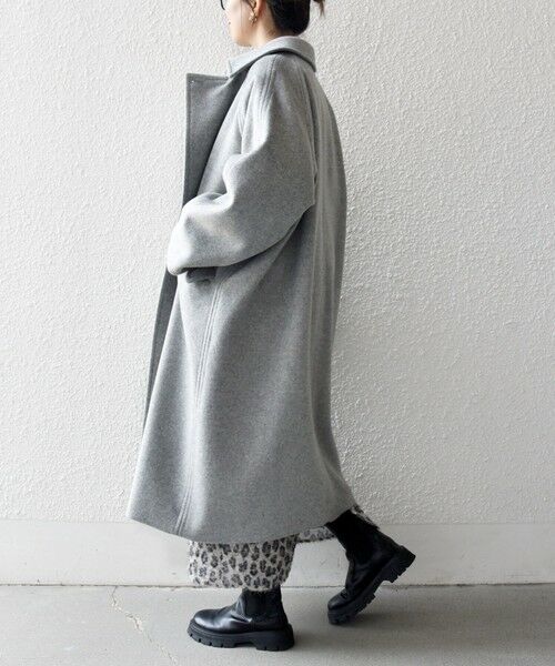 SHIPS / シップス ステンカラーコート | 【WEB限定】SHIPS any: バルマカーン コクーン コート 25AW | 詳細5