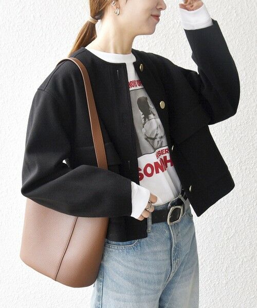 SHIPS / シップス ノーカラージャケット | SHIPS any: エア ニードル ポケット コンパクト ノーカラー ジャケット | 詳細4