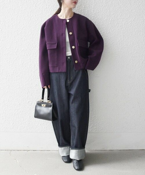 SHIPS / シップス ノーカラージャケット | SHIPS any: エア ニードル ポケット コンパクト ノーカラー ジャケット | 詳細10