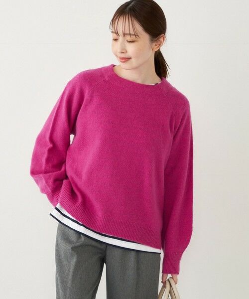 SHIPS for women / シップスウィメン ニット・セーター | SHIPS Colors:フォックス アンゴラ ミックス クルーネック ニット | 詳細21