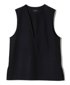 SHIPS / シップス ベスト | SHIPS Primary Navy Label:〈手洗い可能〉ウール ジャージー オーバー ベスト