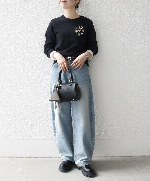 SHIPS / シップス スウェット | 《追加予約》SHIPS any:〈手洗い可能〉裏起毛 ビジュー クルーネック コンパクト プルオーバー | 詳細25