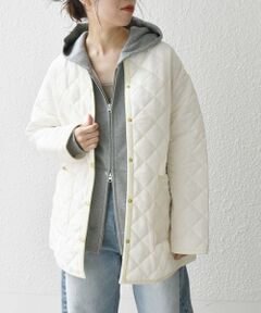 Traditional Weatherwear: ARKLEY キルティング ミドル ノーカラー コート