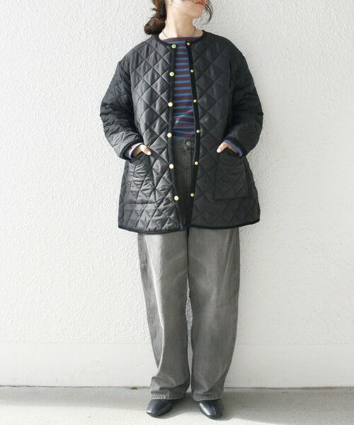 SHIPS for women / シップスウィメン ノーカラージャケット | Traditional Weatherwear: ARKLEY キルティング ミドル ノーカラー コート | 詳細7