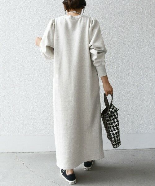 SHIPS / シップス ロング・マキシ丈ワンピース | 【WEB限定】SHIPS any: USAコットン 裏起毛 パフ スリーブ ワンピース 2 | 詳細3