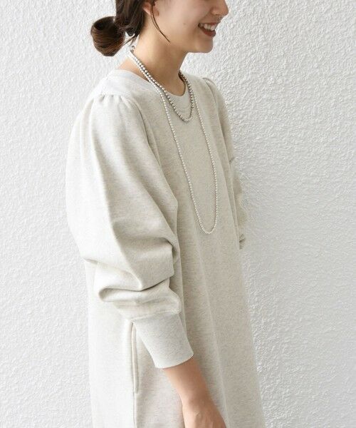 SHIPS / シップス ロング・マキシ丈ワンピース | 【WEB限定】SHIPS any: USAコットン 裏起毛 パフ スリーブ ワンピース 2 | 詳細6