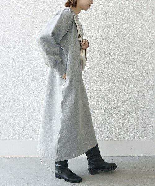 SHIPS / シップス ロング・マキシ丈ワンピース | 【WEB限定】SHIPS any: USAコットン 裏起毛 パフ スリーブ ワンピース 2 | 詳細22