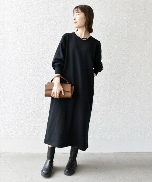 SHIPS / シップス ロング・マキシ丈ワンピース | 【WEB限定】SHIPS any: USAコットン 裏起毛 パフ スリーブ ワンピース 2 | 詳細27