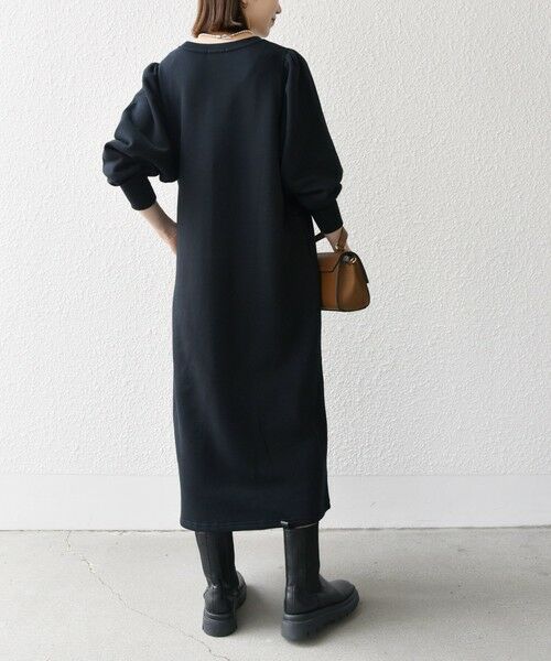 SHIPS / シップス ロング・マキシ丈ワンピース | 【WEB限定】SHIPS any: USAコットン 裏起毛 パフ スリーブ ワンピース 2 | 詳細29