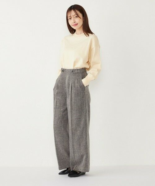 SHIPS / シップス その他パンツ | SHIPS Colors:〈手洗い可能〉ミックスツイード ワイド パンツ 2 | 詳細10