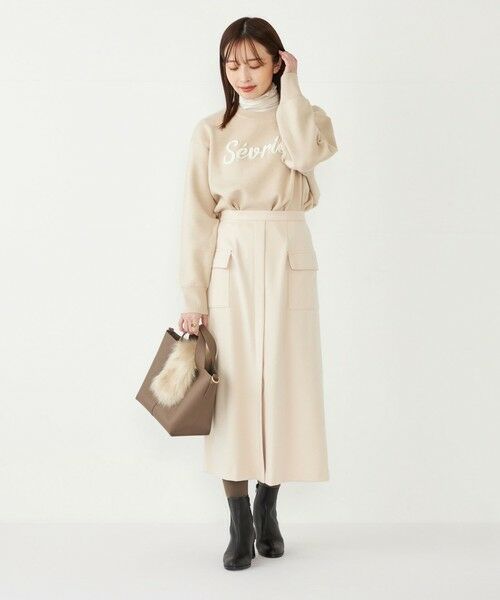 SHIPS / シップス ロング・マキシ丈スカート | SHIPS Colors:〈手洗い可能〉TR 起毛 ストレッチ ポケット スカート◇ | 詳細7