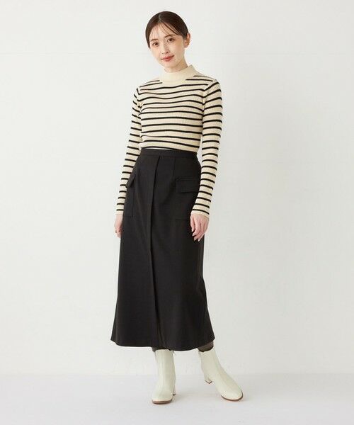 SHIPS for women / シップスウィメン ロング・マキシ丈スカート | SHIPS Colors:〈手洗い可能〉TR 起毛 ストレッチ ポケット スカート | 詳細8