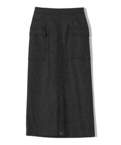 SHIPS / シップス ロング・マキシ丈スカート | リサイクル ウール混 ポケット タイト スカート 2