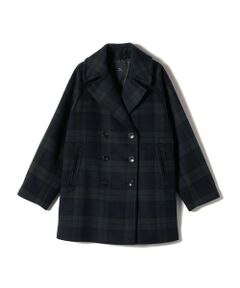 SHIPS Primary Navy Label:ブラックウォッチ Pコート