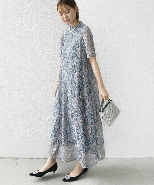 SHIPS for women / シップスウィメン ロング・マキシ丈ワンピース | 〈結婚式・パーティ〉kaene:パイピング レース Aライン ワンピース | 詳細11