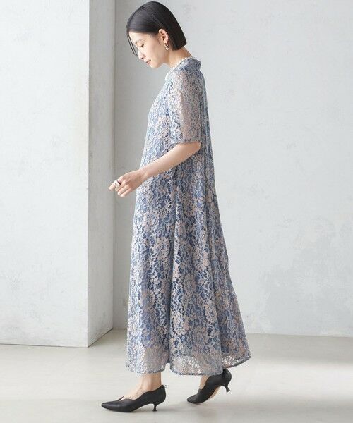 SHIPS for women / シップスウィメン ロング・マキシ丈ワンピース | 〈結婚式・パーティ〉kaene:パイピング レース Aライン ワンピース | 詳細5