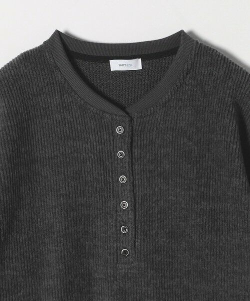 SHIPS / シップス カットソー | SHIPS any:〈手洗い可能〉起毛 ワッフル ヘンリーネック コンパクト プルオーバー | 詳細26