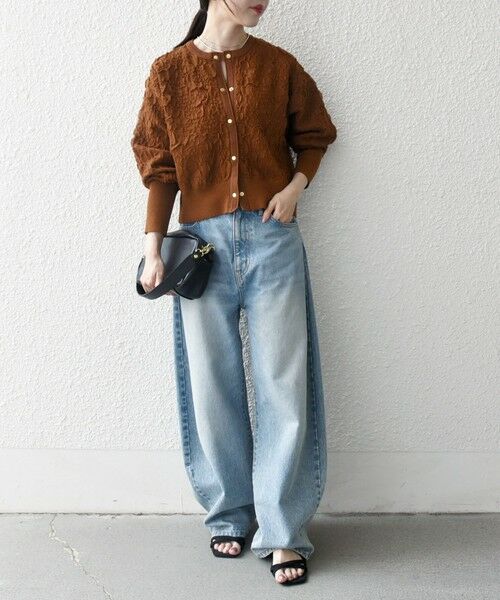 SHIPS / シップス カーディガン・ボレロ | 【WEB限定】SHIPS any:〈手洗い可能〉ジャカード バンピー コンパクト カーディガン | 詳細19