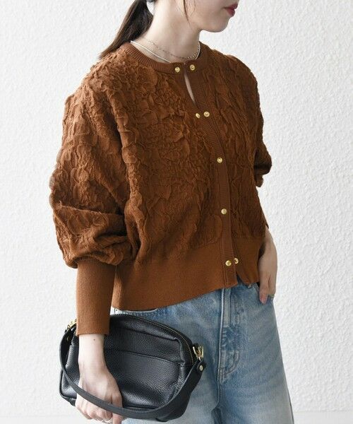 SHIPS / シップス カーディガン・ボレロ | 【WEB限定】SHIPS any:〈手洗い可能〉ジャカード バンピー コンパクト カーディガン | 詳細22