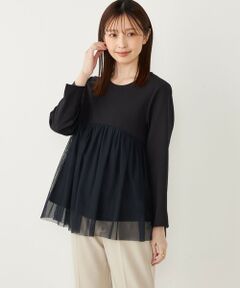 SHIPS / シップス シャツ・ブラウス | SHIPS Colors:〈手洗い可能〉ツインクロス チュール コンビ トップス◇