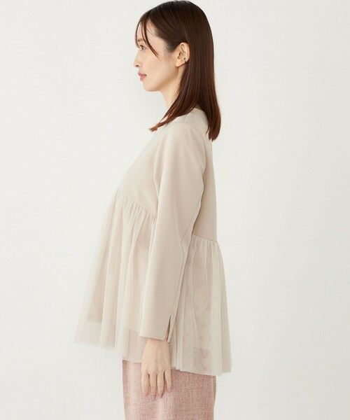 SHIPS / シップス シャツ・ブラウス | SHIPS Colors:〈手洗い可能〉ツインクロス チュール コンビ トップス◇ | 詳細9