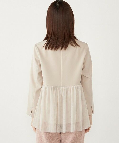 SHIPS / シップス シャツ・ブラウス | SHIPS Colors:〈手洗い可能〉ツインクロス チュール コンビ トップス◇ | 詳細10