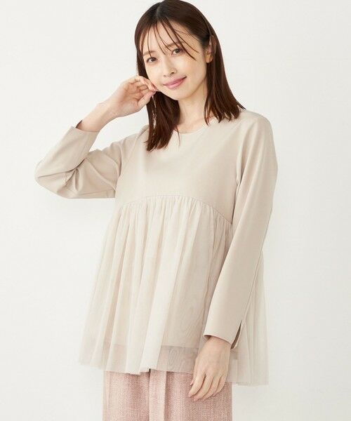 SHIPS / シップス シャツ・ブラウス | SHIPS Colors:〈手洗い可能〉ツインクロス チュール コンビ トップス◇ | 詳細13