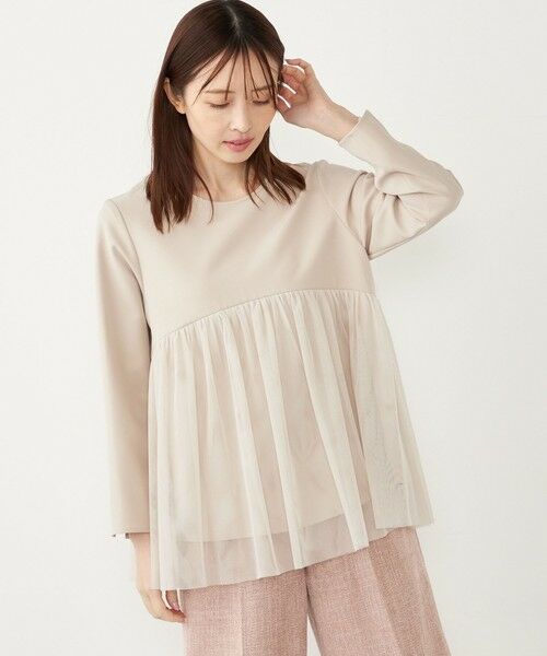 SHIPS / シップス シャツ・ブラウス | SHIPS Colors:〈手洗い可能〉ツインクロス チュール コンビ トップス◇ | 詳細14
