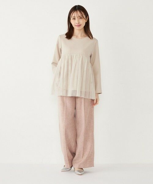 SHIPS / シップス シャツ・ブラウス | SHIPS Colors:〈手洗い可能〉ツインクロス チュール コンビ トップス◇ | 詳細15