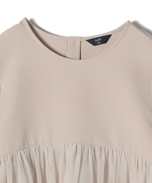 SHIPS / シップス シャツ・ブラウス | SHIPS Colors:〈手洗い可能〉ツインクロス チュール コンビ トップス◇ | 詳細6