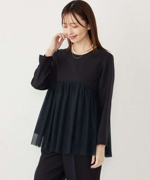 SHIPS / シップス シャツ・ブラウス | SHIPS Colors:〈手洗い可能〉ツインクロス チュール コンビ トップス◇ | 詳細21