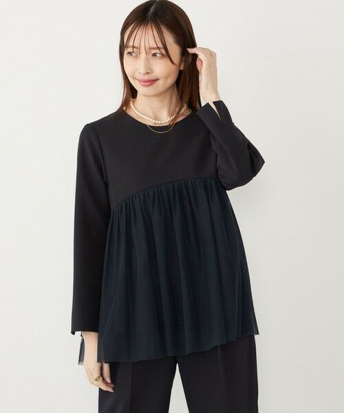 SHIPS / シップス シャツ・ブラウス | SHIPS Colors:〈手洗い可能〉ツインクロス チュール コンビ トップス◇ | 詳細23