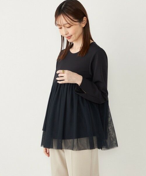 SHIPS / シップス シャツ・ブラウス | SHIPS Colors:〈手洗い可能〉ツインクロス チュール コンビ トップス◇ | 詳細26