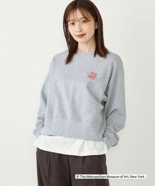 SHIPS for women / シップスウィメン スウェット | SHIPS Colors: THE MET コラボ エンブロイダリー  ボクシー スウェット | 詳細14