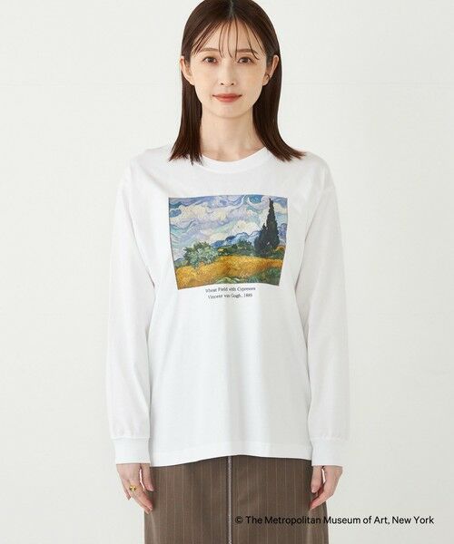 SHIPS for women / シップスウィメン カットソー（半袖以外） | SHIPS Colors:THE MET コラボ ゴッホ アート ロンT | 詳細4