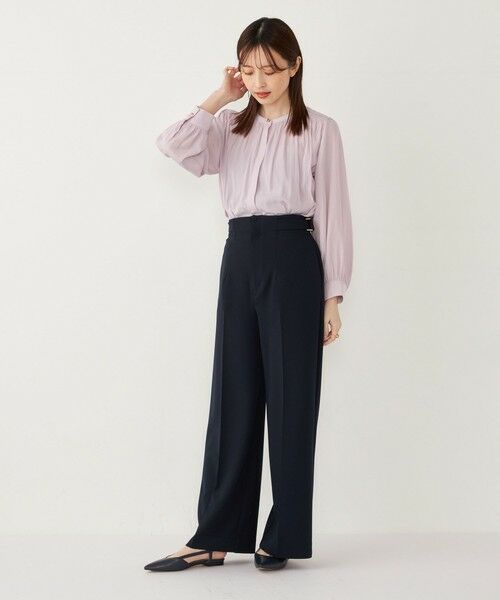 SHIPS for women / シップスウィメン その他パンツ | SHIPS Colors:〈手洗い可能/セットアップ対応可〉ストレッチ ジョーゼット ワイドパンツ | 詳細28